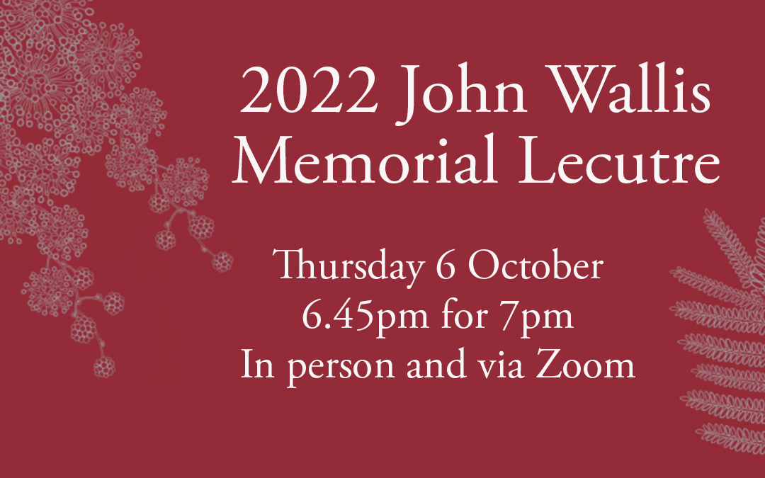 John Wallis Lecture, 6 October 2022`