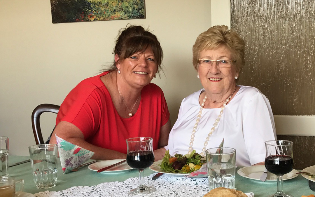 Amanda Freeman and Mary Wagner - two women sitting next to each other.