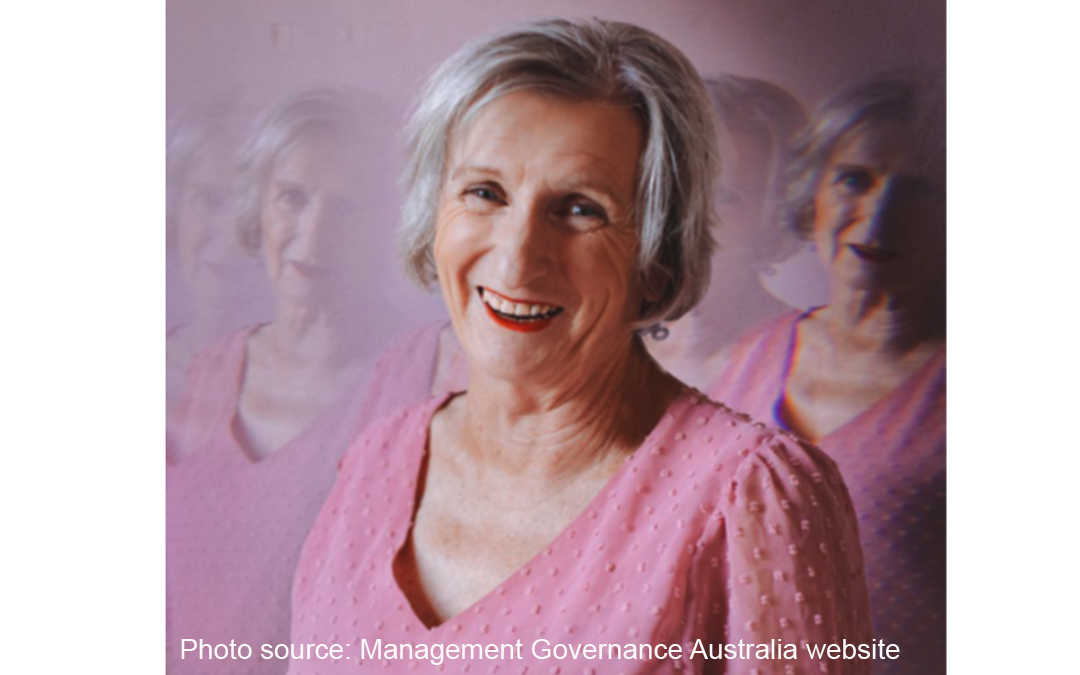 Woman in pink Bernadette O'Connor