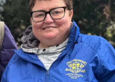 Women standing outside.